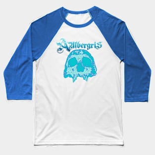 Ambergris - Skull (blue) Baseball T-Shirt